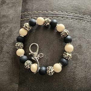 Silicone bead keychain